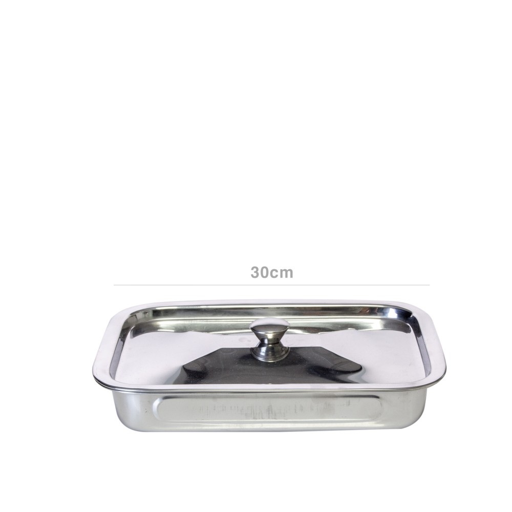 Assadeira Inox com Tampa