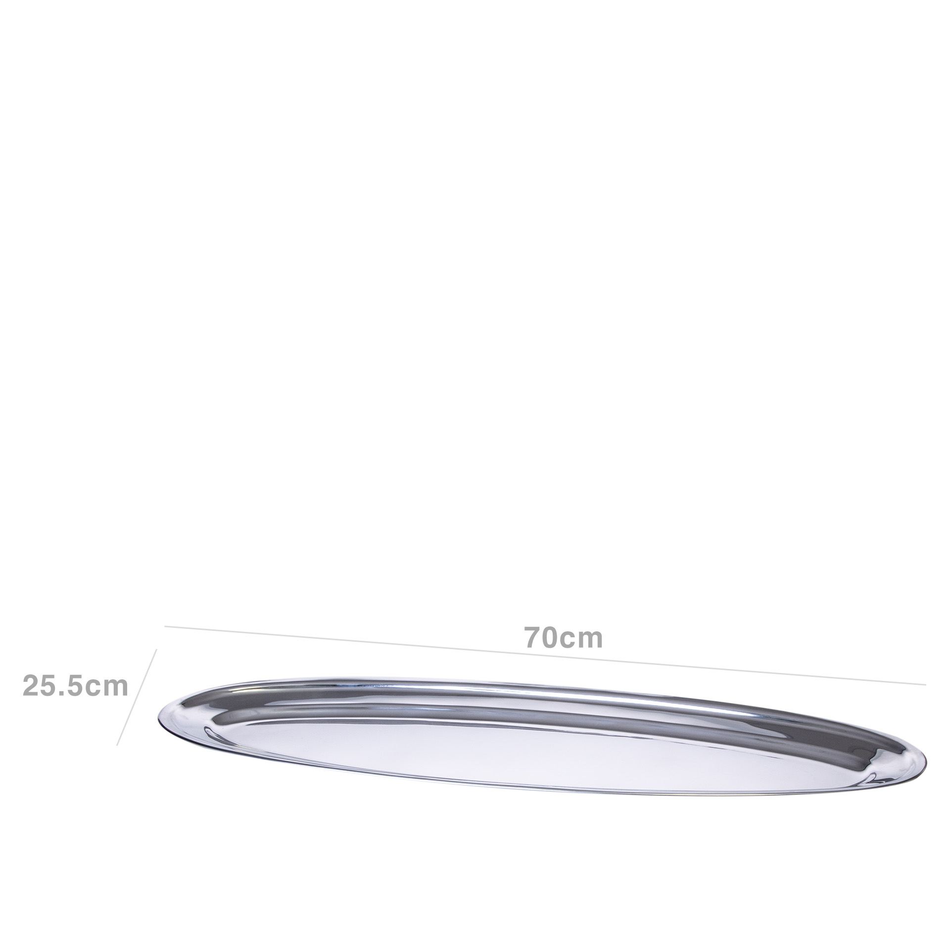 Travessa Inox Peixe 70X25.5cm