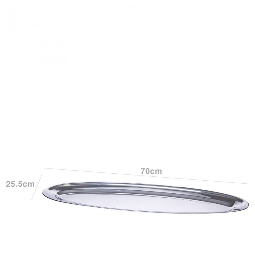 Travessa Inox Peixe 70X25.5cm Travessa Inox Peixe 70X25.5cm