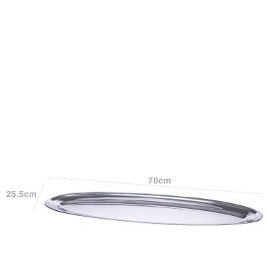 Travessa Inox Peixe 70X25.5cm
