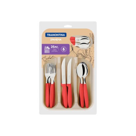 Faqueiro Inox Ipanema com Cabo 25 Peças 35X23.5X3.2cm - Image product