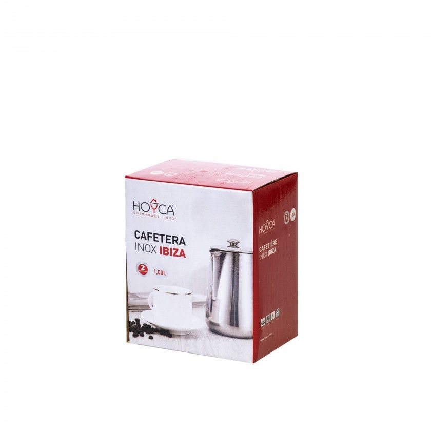 Cafeteira Inox Ibiza 1000ml 10.5X16X15.5cm Cafeteira Inox Ibiza 1000ml 10.5X16X15.5cm