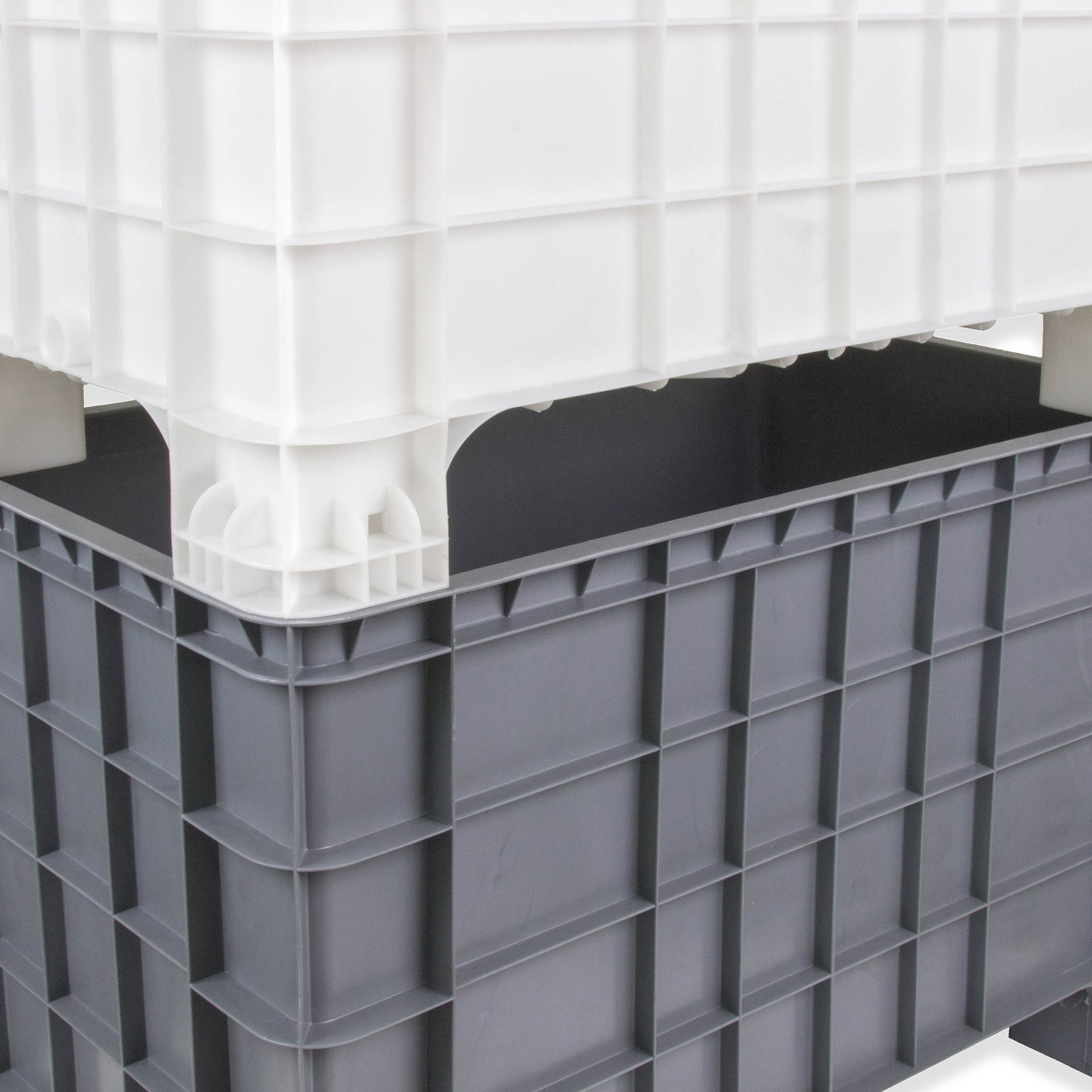 Contentor Palete Fechado Cinzento 250l 100X60X65cm