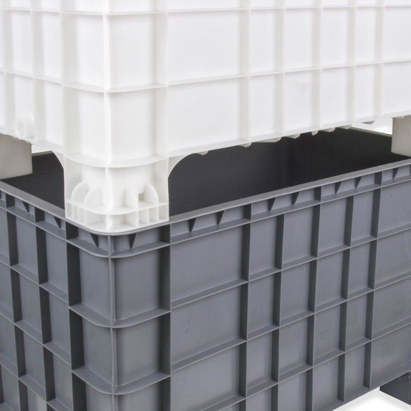 Contentor Palete Fechado Cinzento 250l 100X60X65cm Contentor Palete Fechado Cinzento 250l 100X60X65cm