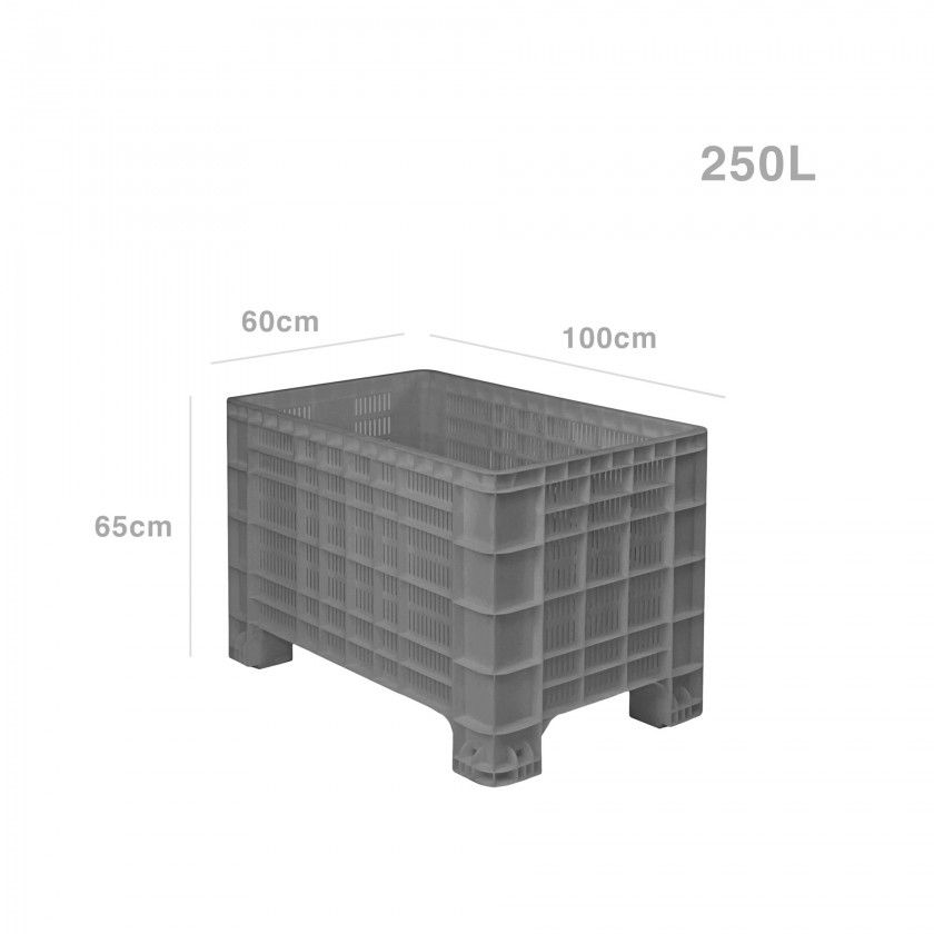 Contentor Palete Perfurado 250l 100X60X65cm Contentor Palete Perfurado 250l 100X60X65cm