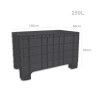 Contentor Palete Fechado Cinzento 250l 100X60X65cm Contentor Palete Fechado Cinzento 250l 100X60X65cm