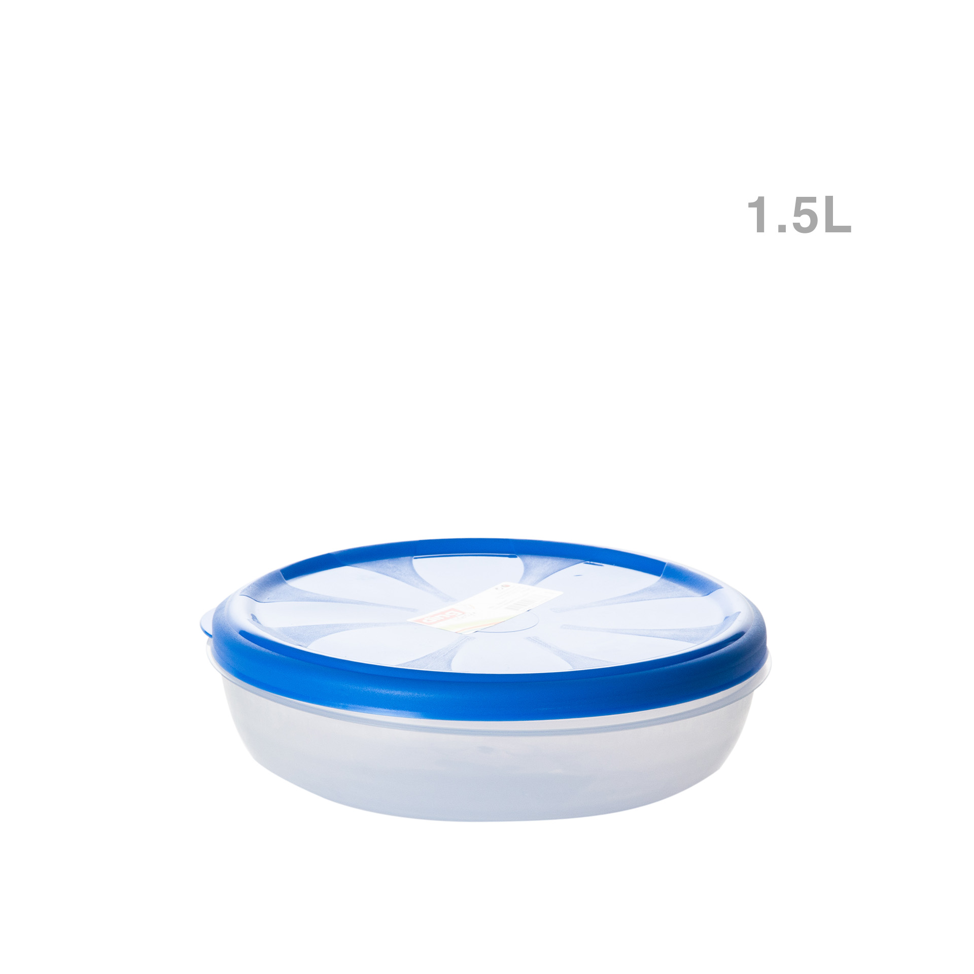 Caixa Hermética Ding Plástico Light Rendodo Incolor 1500ml