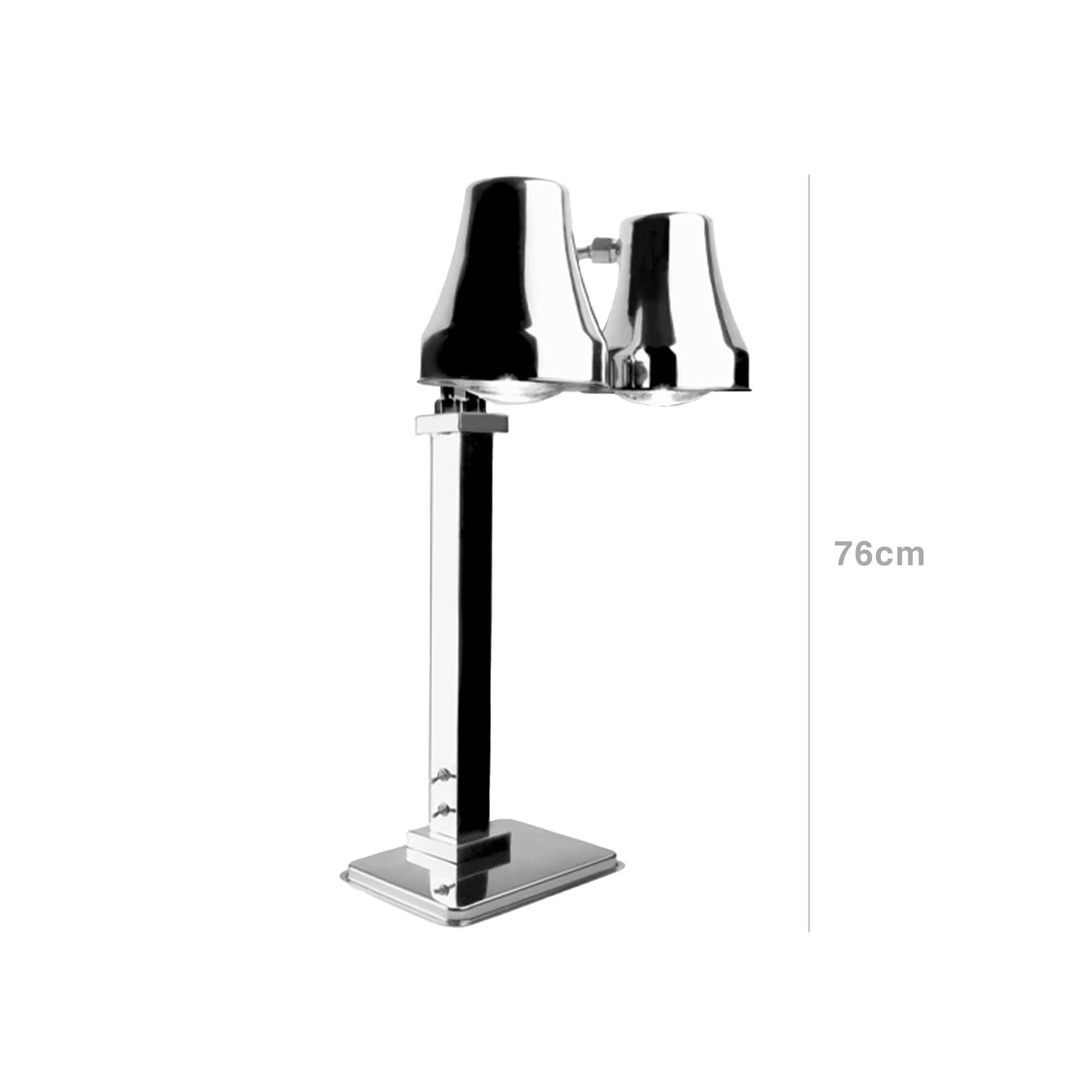 Suporte Aquecimento Infravermelho 2 Lâmpadas 550W 36X36X76cm