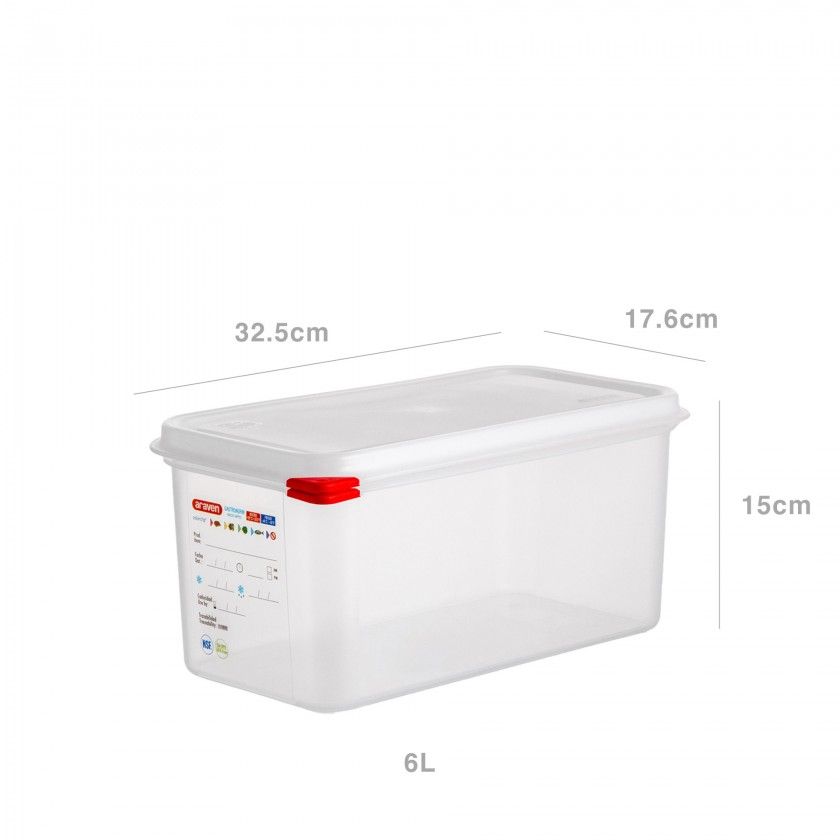Caixa Hermética Polipropileno Tampa Branca Gn1/3 Caixa Hermética Polipropileno Tampa Branca Gn1/3