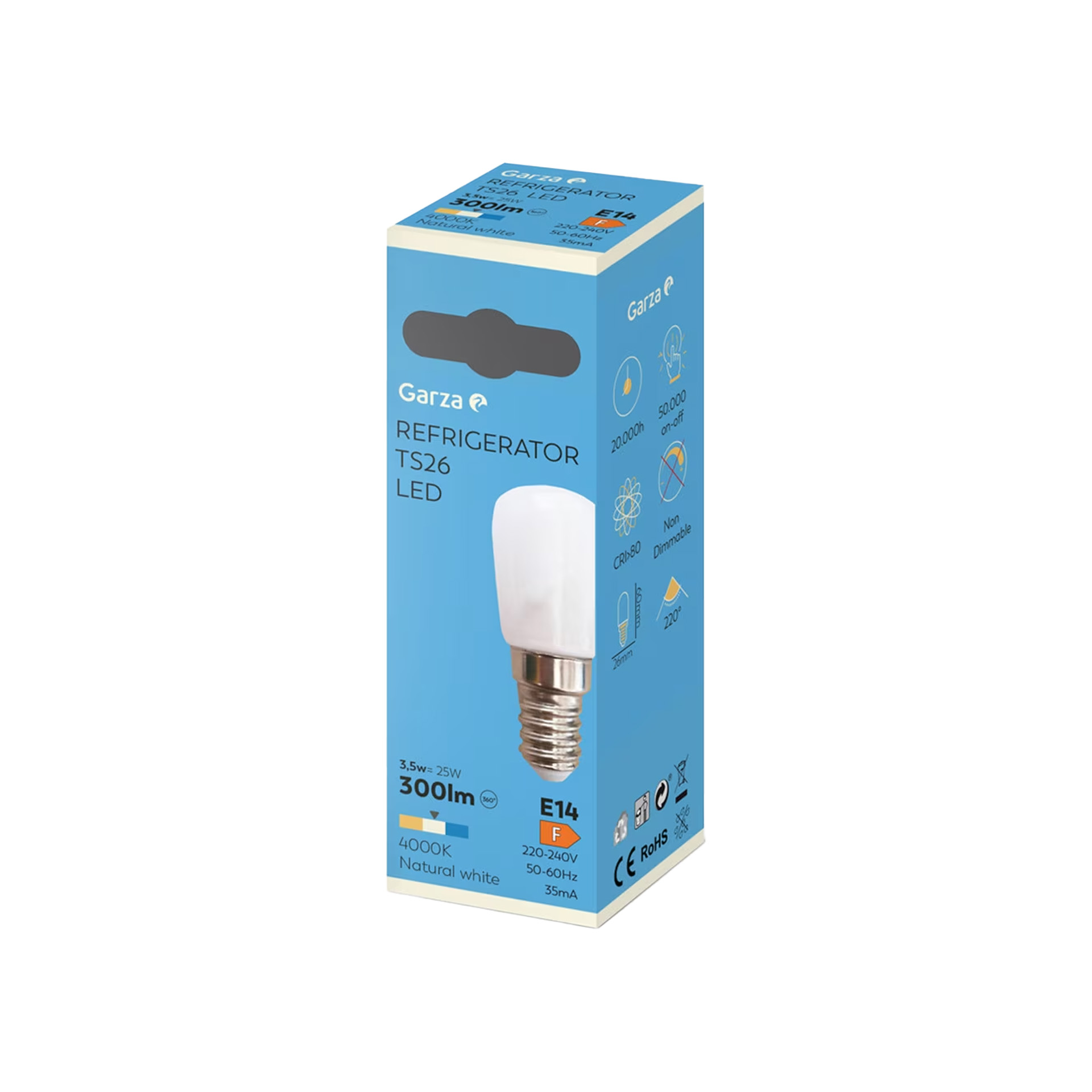 Lâmpada Led Frigo Luz Neutra E14 3.5W 300Lm