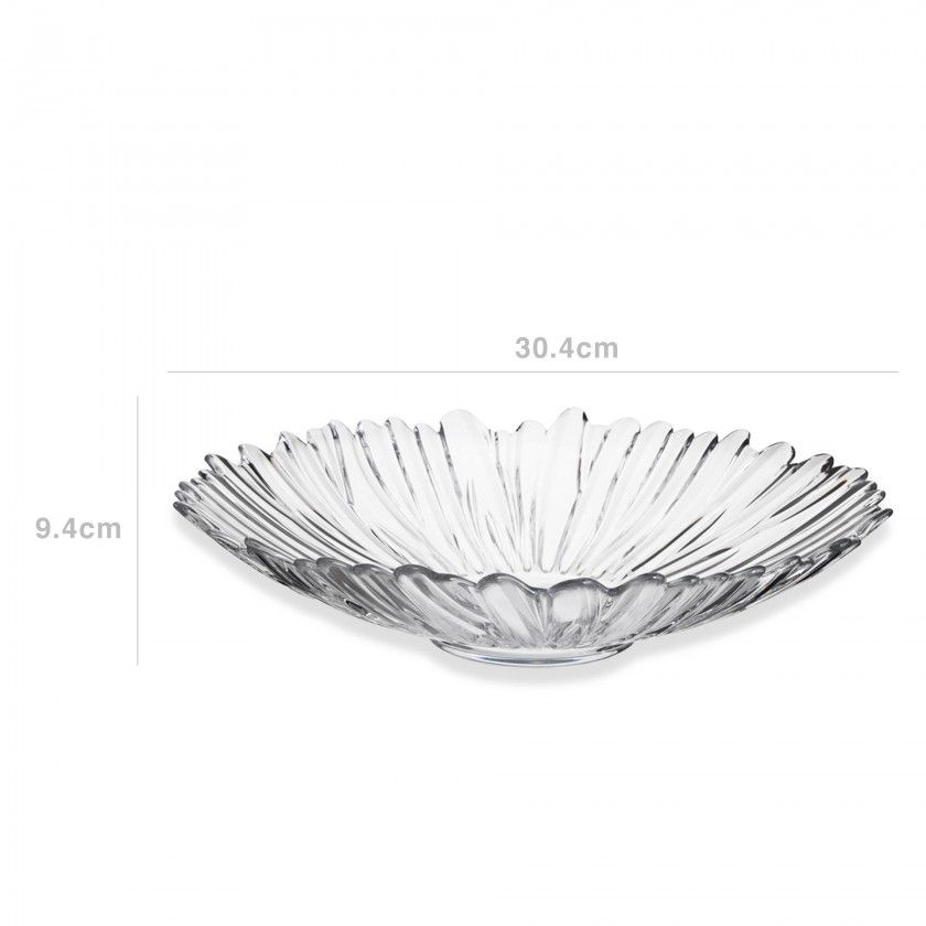 Taa Fruteira Vidro Aurora 30.4X9.4cm