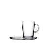 Caneca Vidro Tribeca com Prato 400ml 18X13cm Pack 2