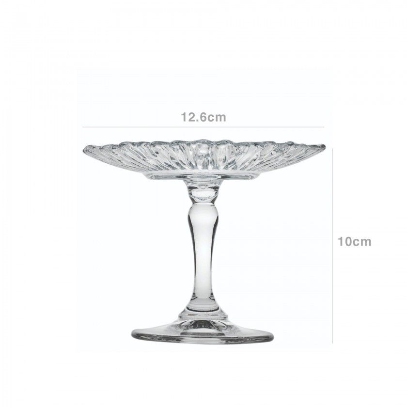 Prato Mini Patisserie com Pé Redondo 12.6X10cm Prato Mini Patisserie com Pé Redondo 12.6X10cm