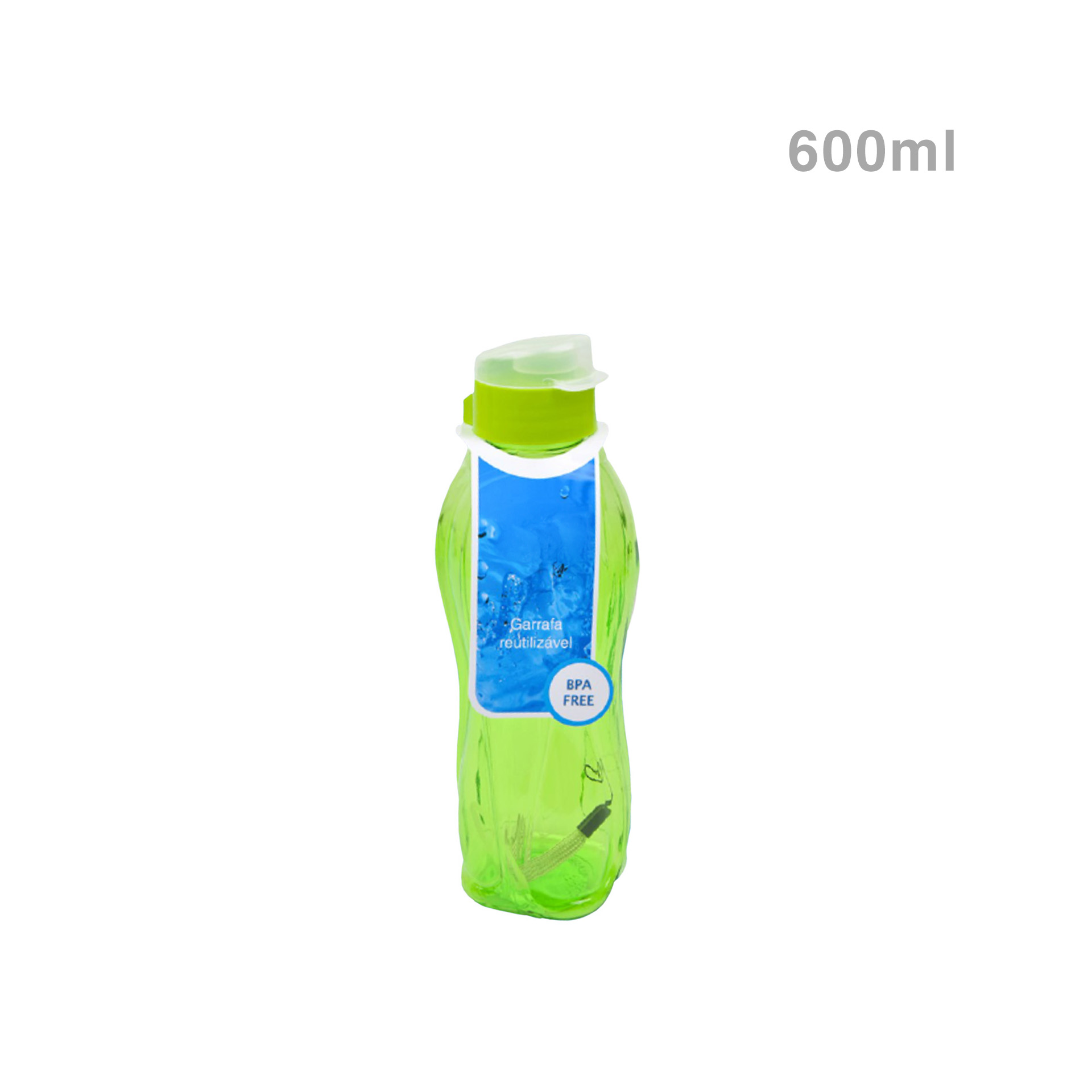 Garrafa Desporto Plástico 600ml