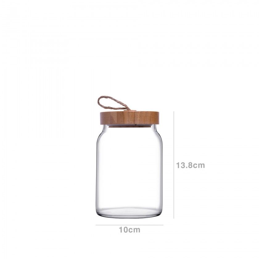Frasco Hermético Pasabahçe Woody 860ml 10X10X13.8cm Frasco Hermético Pasabahçe Woody 860ml 10X10X13.8cm