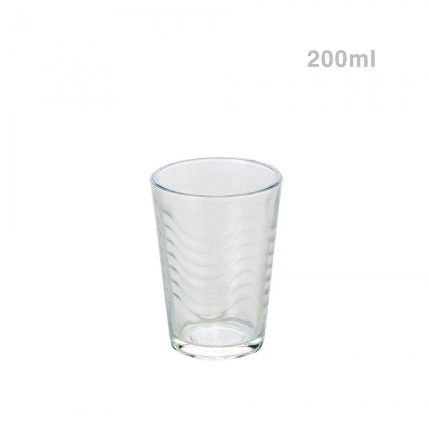 Copo Vidro Waves sem Pé 200ml Pack 6 Copo Vidro Waves sem Pé 200ml Pack 6
