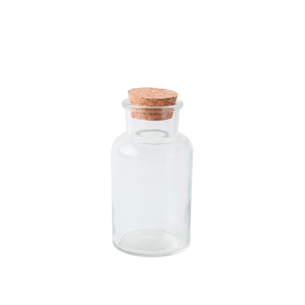 Garrafa Vidro Tampa Cortiça Redonda 250ml 7X13.5cm