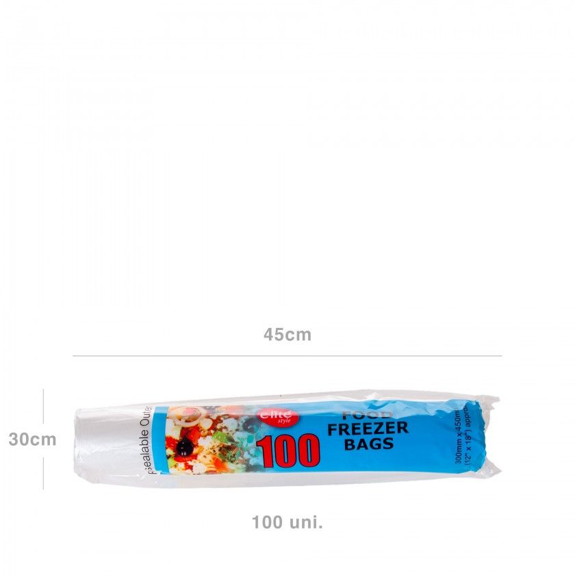 Saco Congelação Plástico 30X45cm Pack 100 Saco Congelação Plástico 30X45cm Pack 100