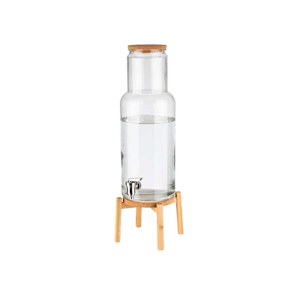 Dispensador Bebidas Vidro Nordic Wood 7500ml 23X23X60.5cm