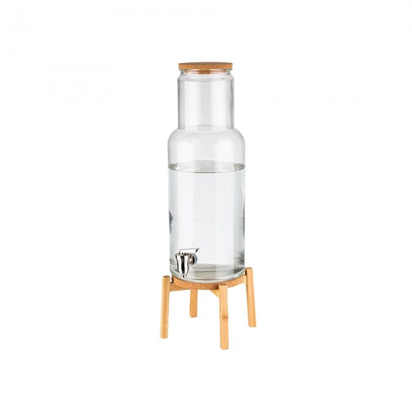 Dispensador Bebidas Vidro Nordic Wood 7500ml 23X23X60.5cm