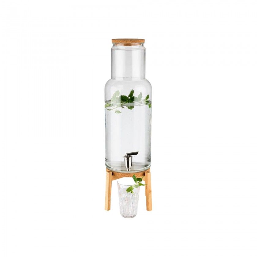 Dispensador Bebidas Vidro Nordic Wood 7500ml 23X23X60.5cm Dispensador Bebidas Vidro Nordic Wood 7500ml 23X23X60.5cm