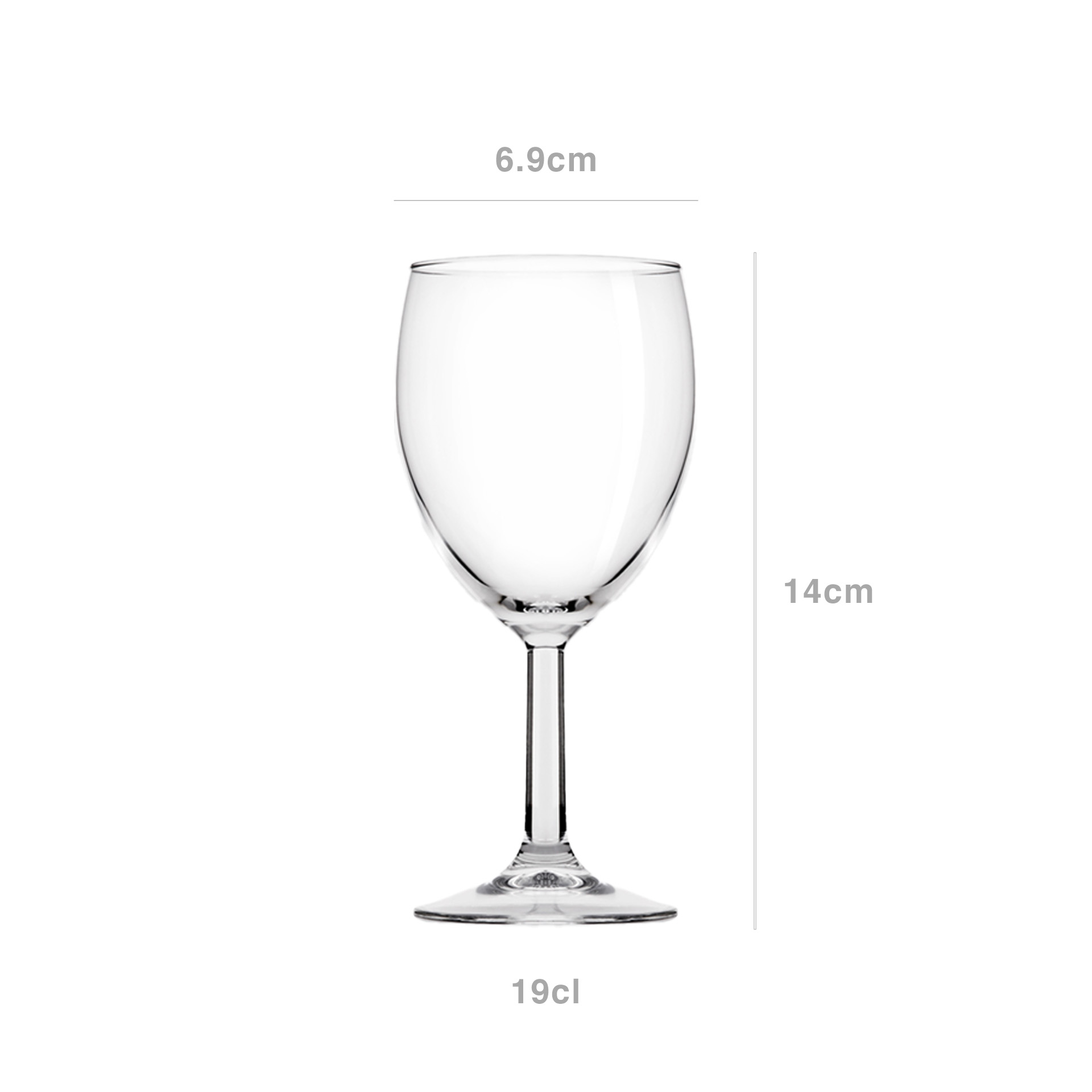 Copo com Pé Savoie 19cl 6.9X14cm Pack 12