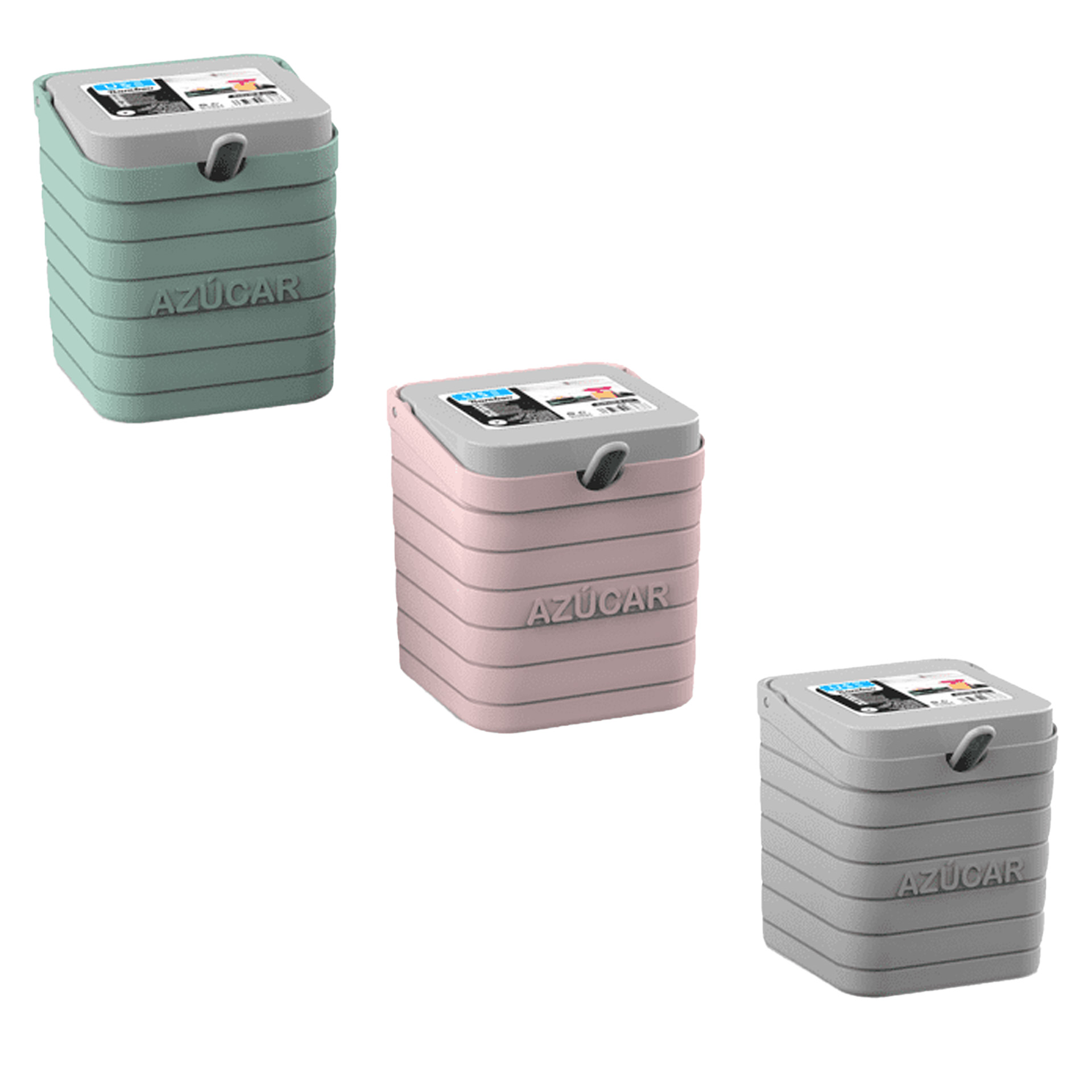 Saleiro Bamboo Pastel 14X10X10cm