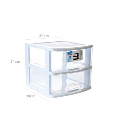 Caixa Organizadora Bianca 2 Gavetas 39X39X34cm - Image product