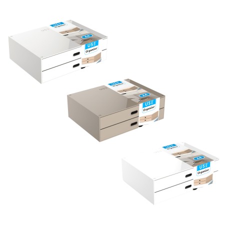 Caixa Organizadora 2 Gavetas Elegant A4 - Image product