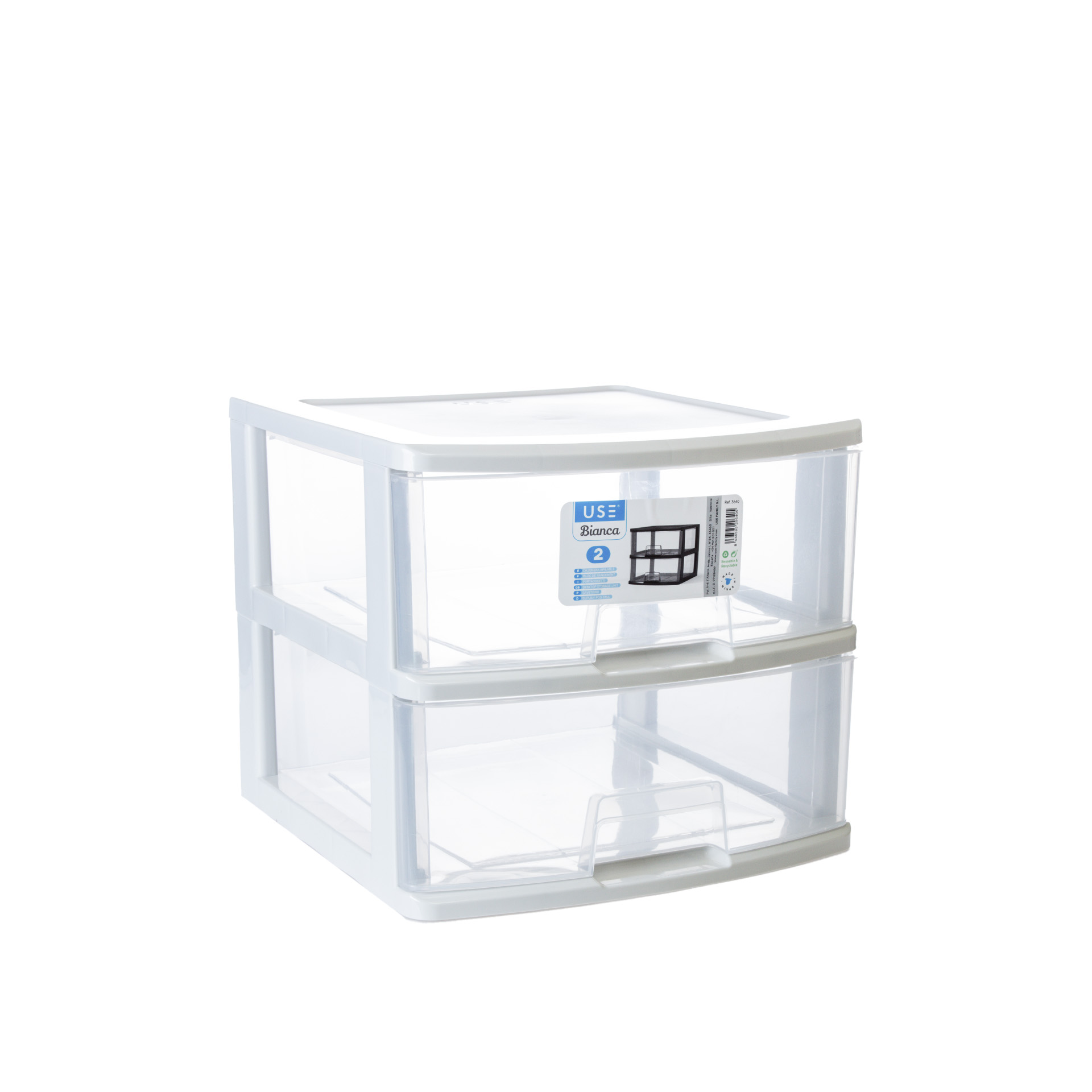 Caixa Organizadora Bianca 2 Gavetas 39X39X34cm