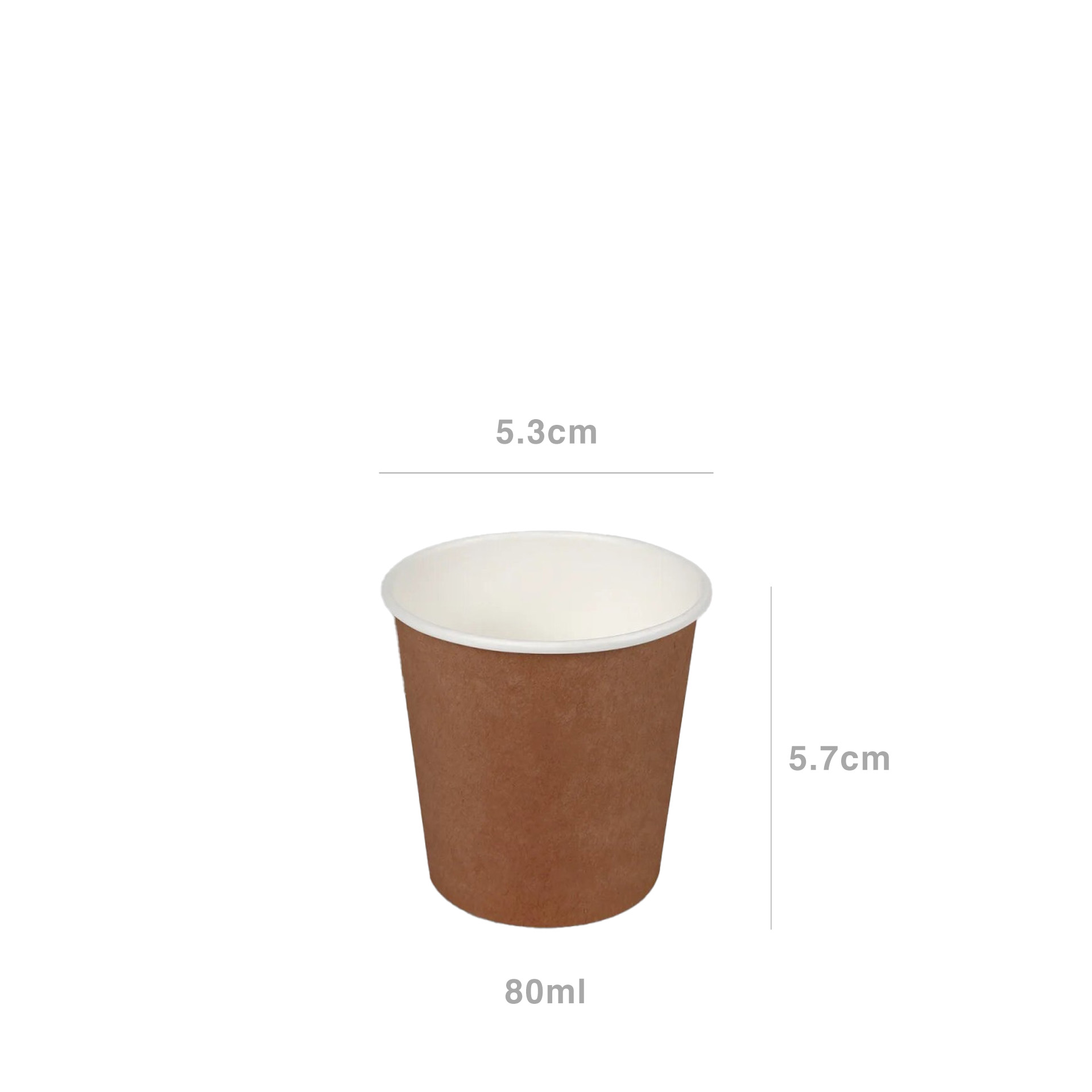 Copo Cartão Café Castanho 80ml Pack 30