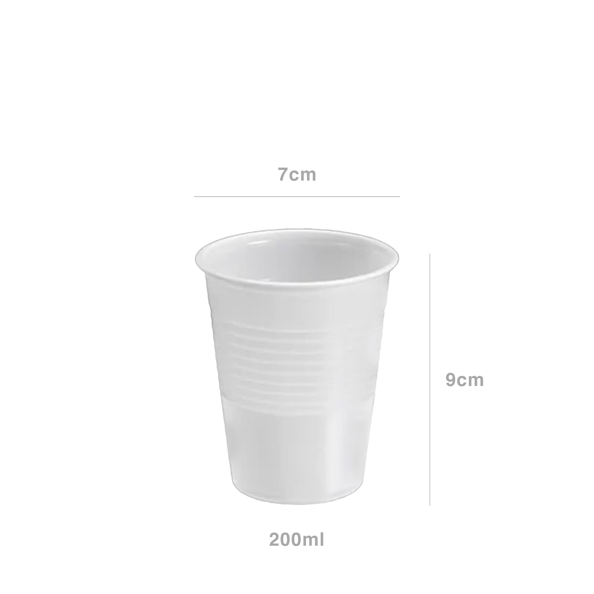 Copo Plástico Reutilizável Branco 200ml Pack 15