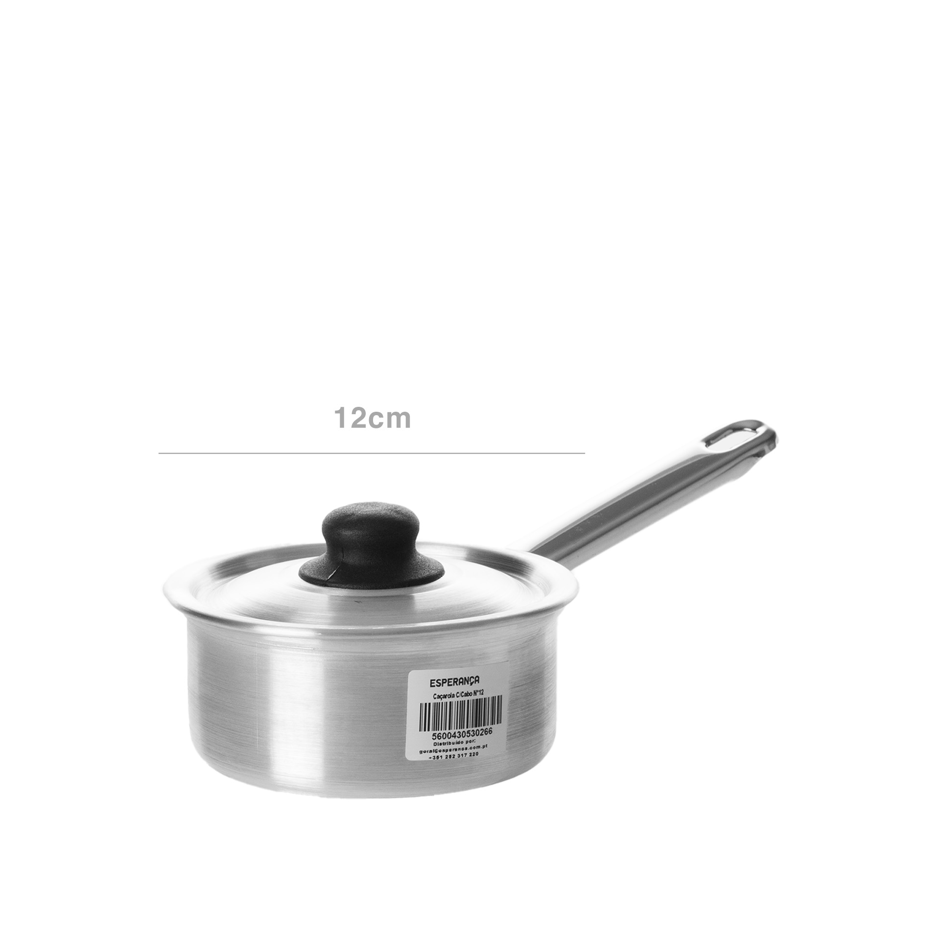 Caçarola Alumínio com Cabo com Tampa 600ml N.12