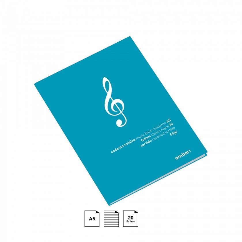 Caderno M�sica School 20 Folhas