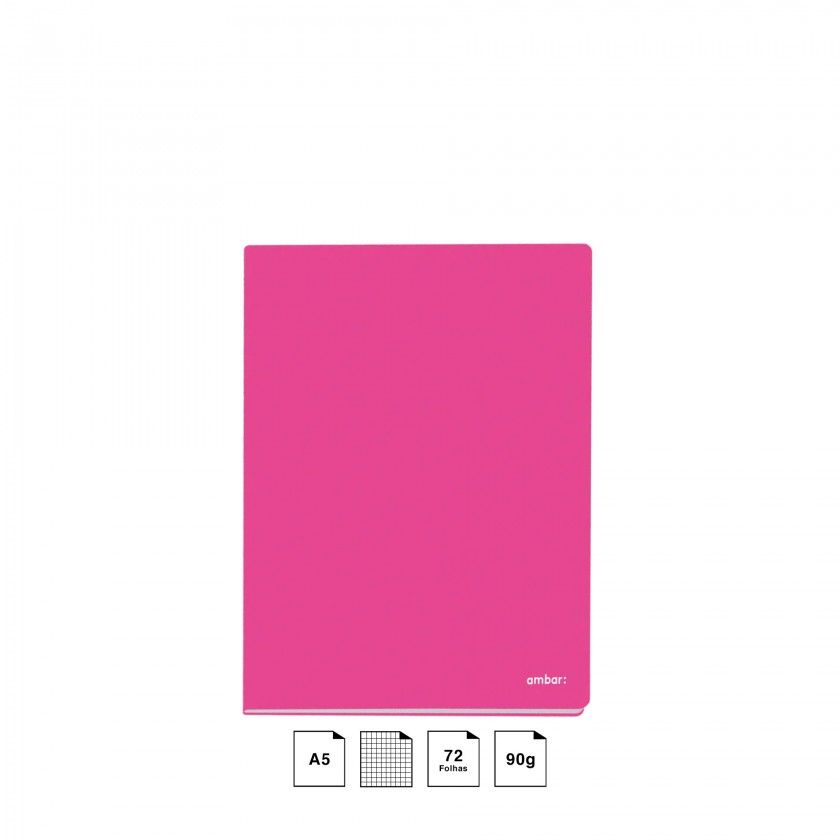 Caderno Agrafado School Capa Colorida A5 72 Folhas Quadriculado Caderno Agrafado School Capa Colorida A5 72 Folhas Quadriculado