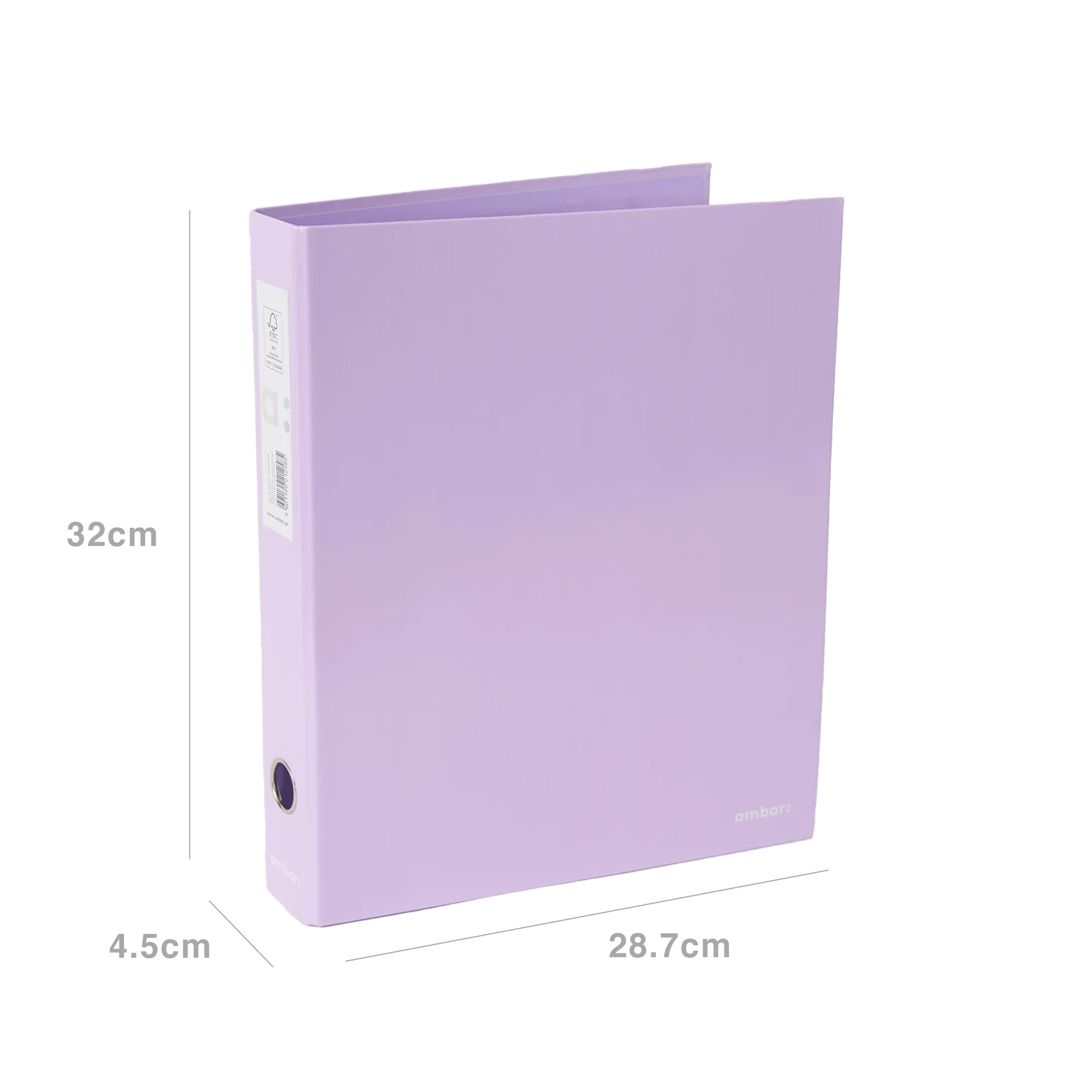 Pasta Arquivo L/E Ambar ClassroomMates A4 Pastel Roxo
