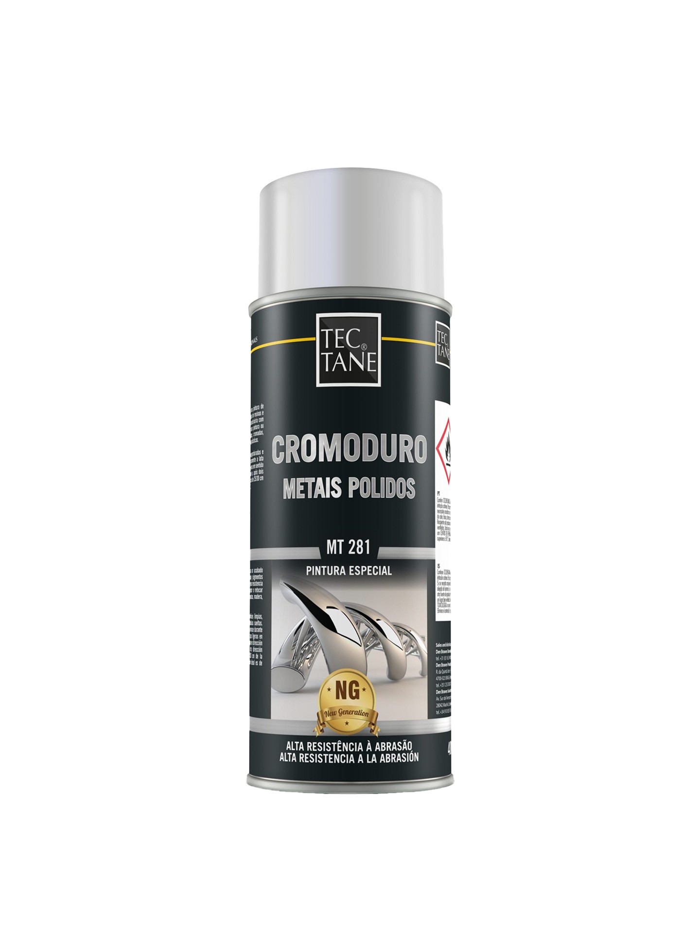 Spray Pintura Efeito Cromado Metais Polidos MT281 400ml