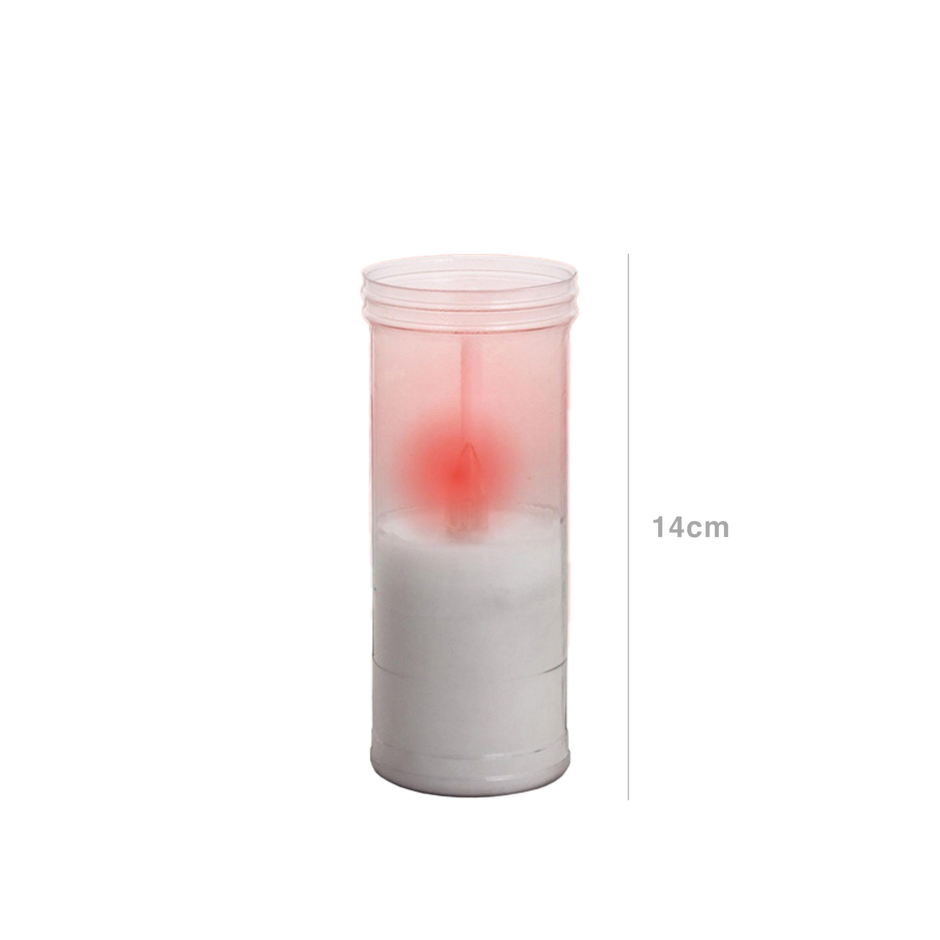 Círio Elétrico Recarga Branco 300 Dias 14cm