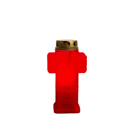 Círio Elétrico Cruz Vermelho 300 Dias 20cm - Image product