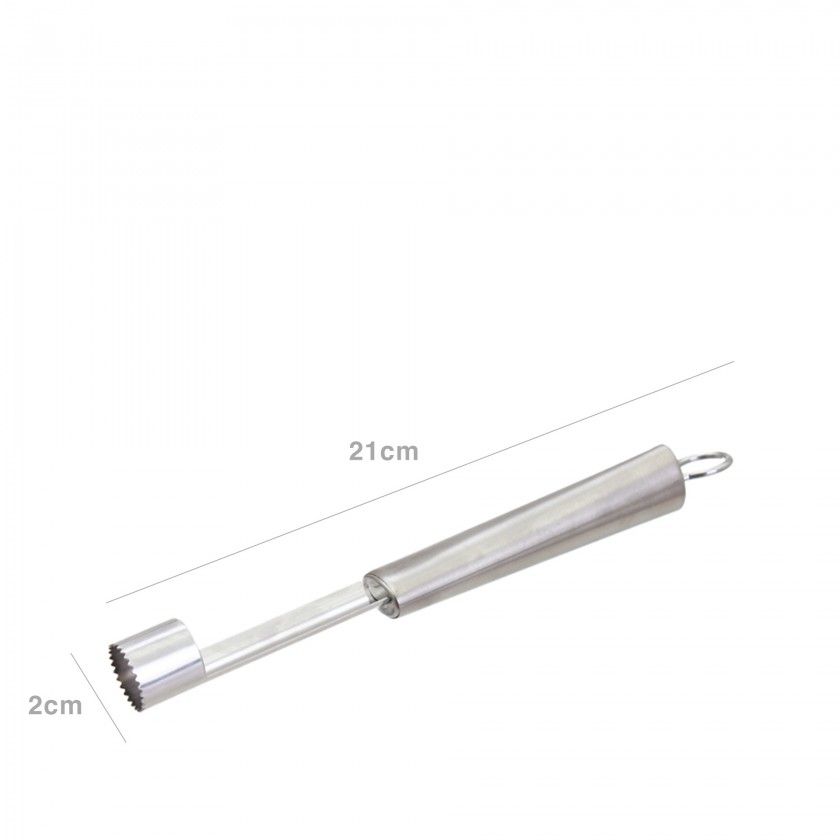 Descaroçador Maça Inox Redondo 2X21cm Descaroçador Maça Inox Redondo 2X21cm