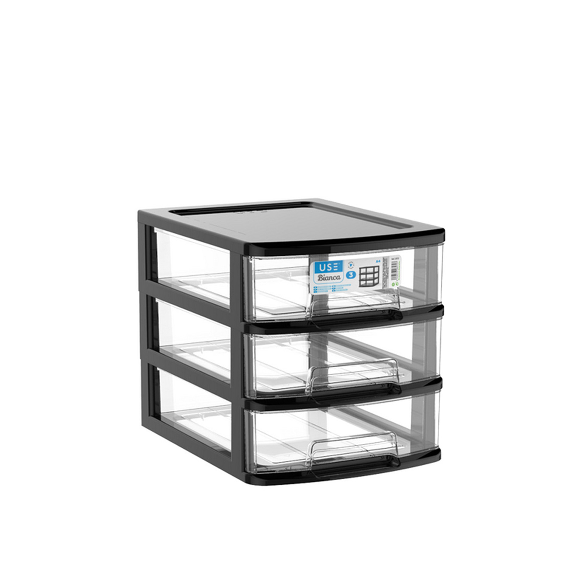 Caixa Organizadora Bianca A4 3 Gavetas 35X26X28cm