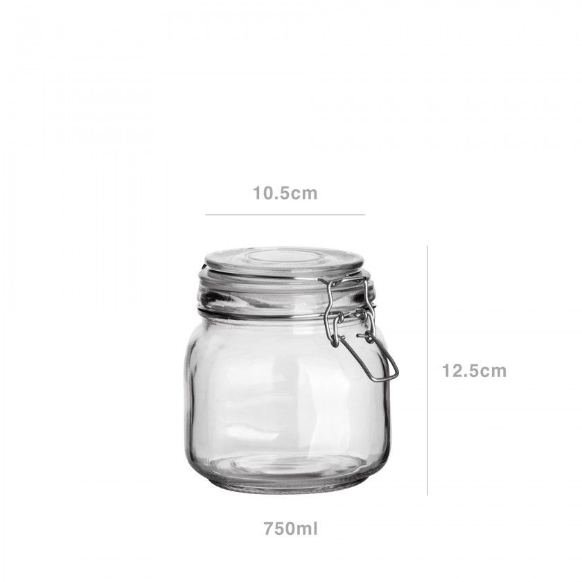 Frasco Herm�tico Canes Tampa com Fecho Met�lico 750ml