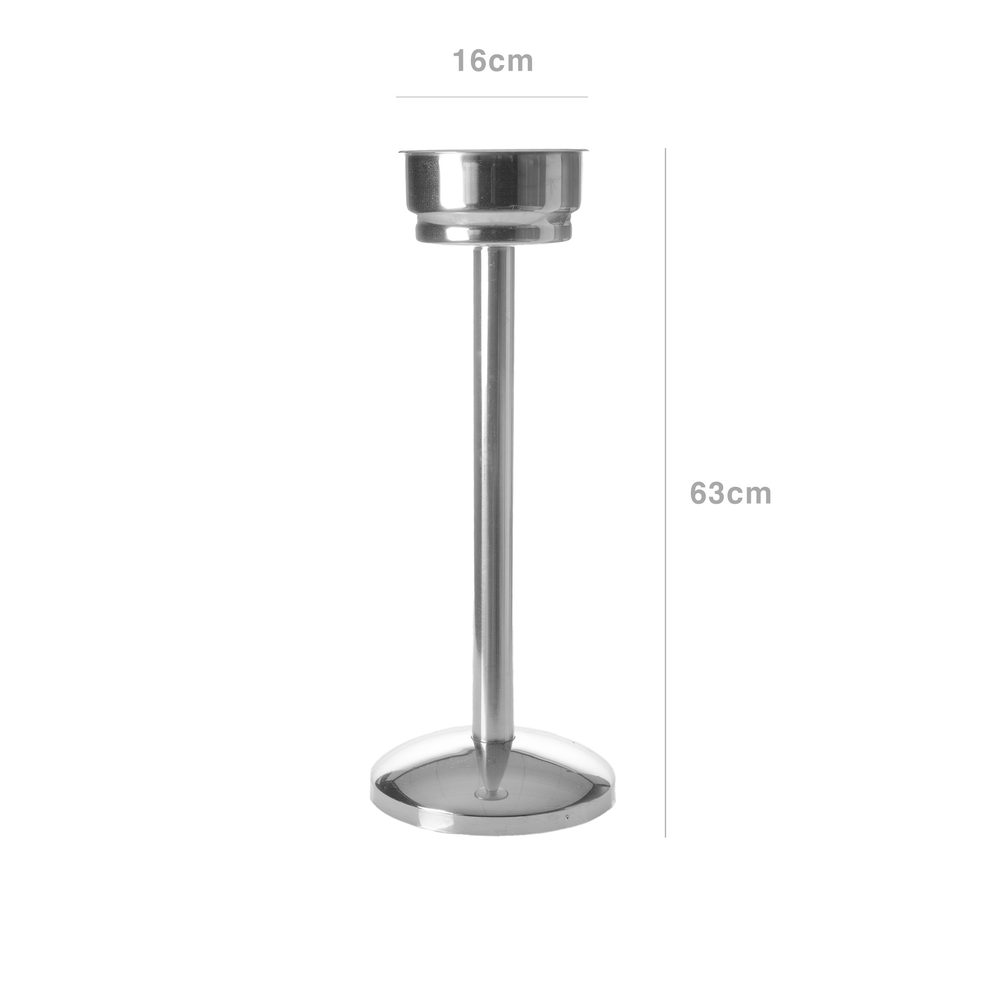 Suporte Inox para Balde Gelo 16X63cm