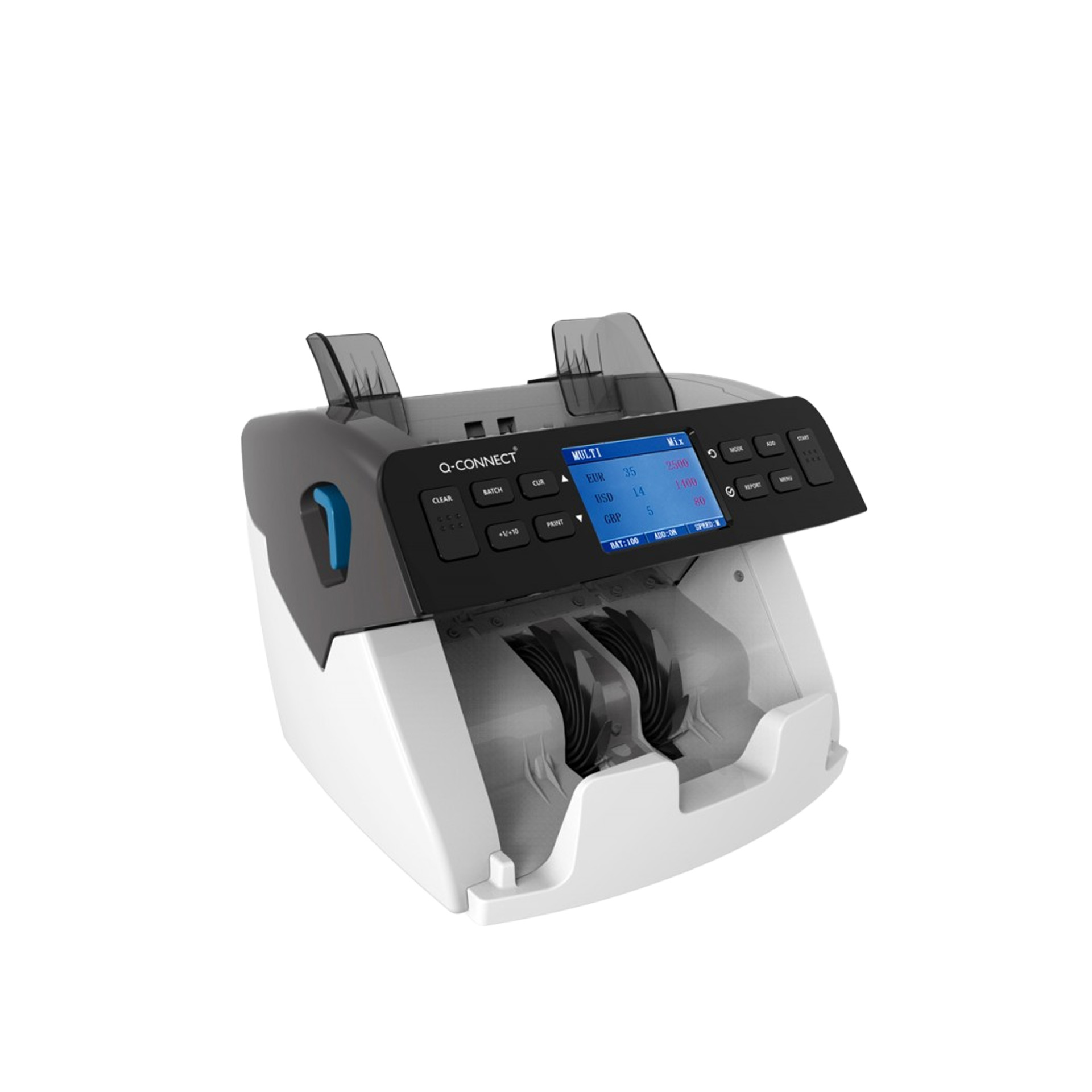 Detetor / Contador Notas Falsas Q-Connect 26.3X26.8X25.5cm