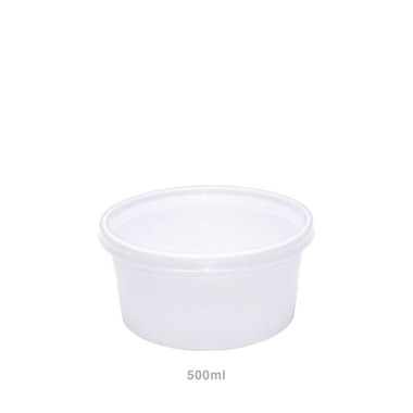 Recipiente para Sopa com Tampa 500ml Pack 50