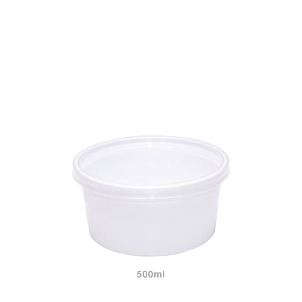Recipiente para Sopa com Tampa 500ml Pack 50