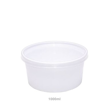 Recipiente para Sopa com Tampa 1000ml Pack 25