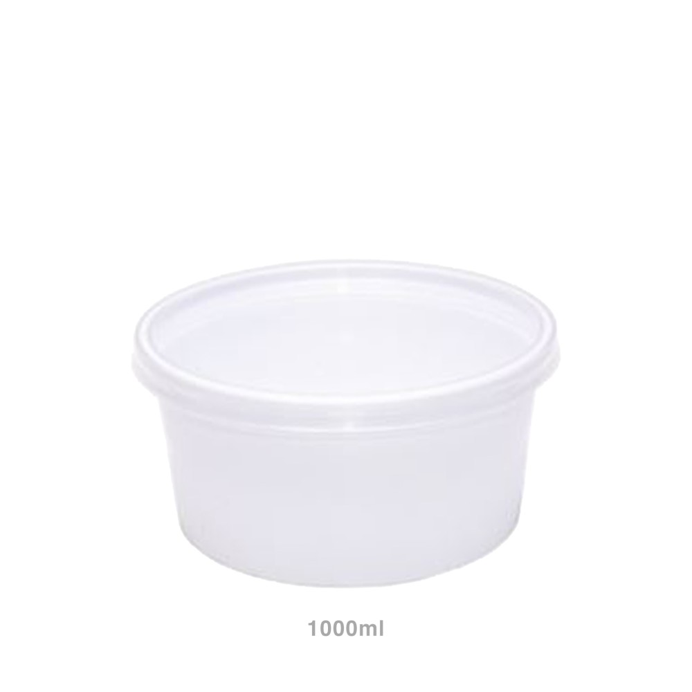 Recipiente para Sopa com Tampa 1000ml Pack 25