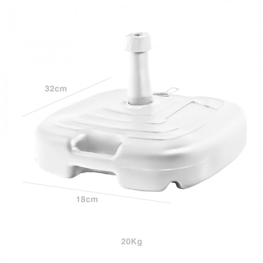 Base Guarda Sol Plstico Branco 45X45X27cm