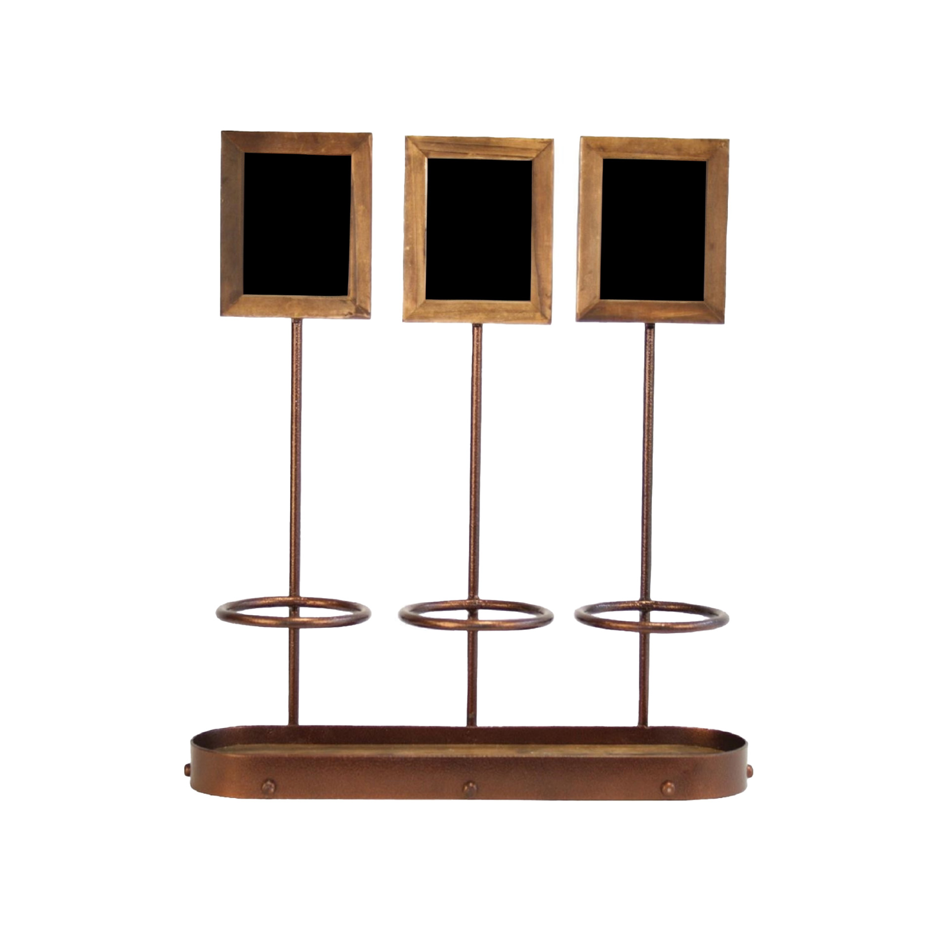 Suporte 3 Garrafa com Etiqueta 39X45cm